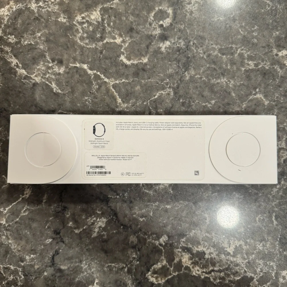 Apple Watch Series 8 (GPS) 45mm Aluminum Case with Midnight Sport Band - S/M